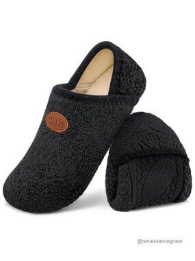 Teddy Fleece House Slippers Slip On Barefoot Socks Women Men